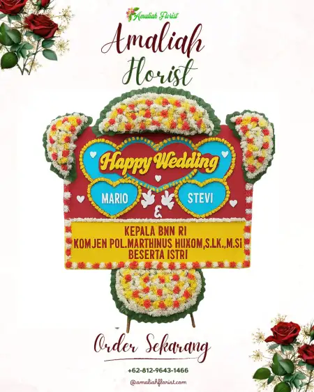 Papan Bunga Pernikahan Brunosari